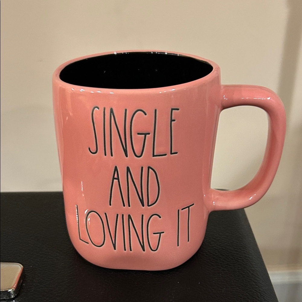 Rae Dunn Pink Mug - Single and Loving It